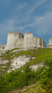 Preview wallpaper castle, ruins, fortress, hill, architecture, towers