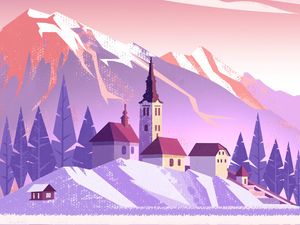 Preview wallpaper castle, tower, art