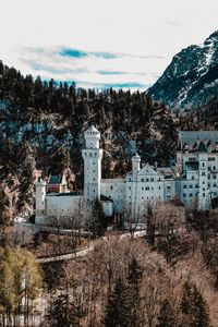 Preview wallpaper castle, tower, trees, road