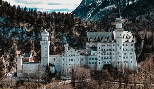 Preview wallpaper castle, tower, trees, road