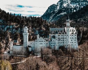 Preview wallpaper castle, tower, trees, road