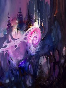 Preview wallpaper castle, towers, fantasy, art