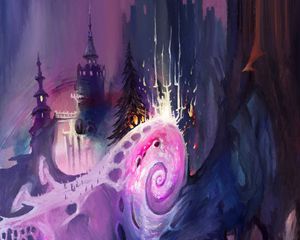 Preview wallpaper castle, towers, fantasy, art