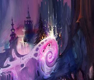 Preview wallpaper castle, towers, fantasy, art