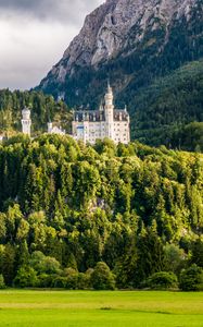 Preview wallpaper castle, trees, mountain