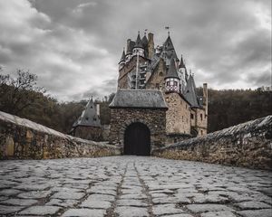 Preview wallpaper castle, walkway, architecture, building, medieval