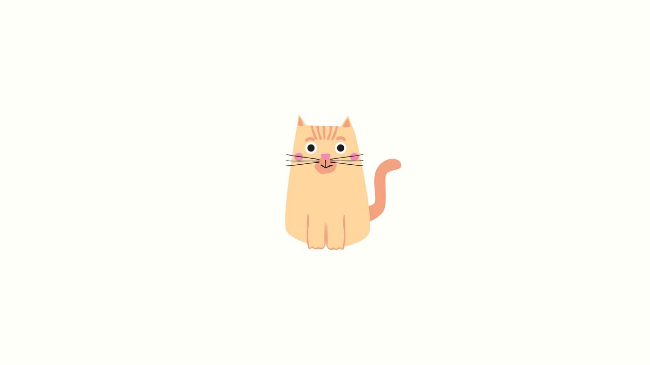 Wallpaper cat, art, minimalism, vector hd, picture, image