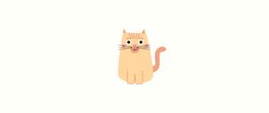 Preview wallpaper cat, art, minimalism, vector