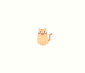 Preview wallpaper cat, art, minimalism, vector