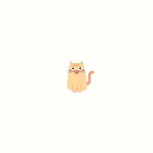 Preview wallpaper cat, art, minimalism, vector