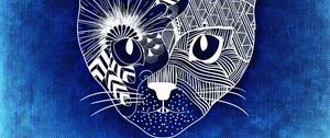 Preview wallpaper cat, art, muzzle, patterns