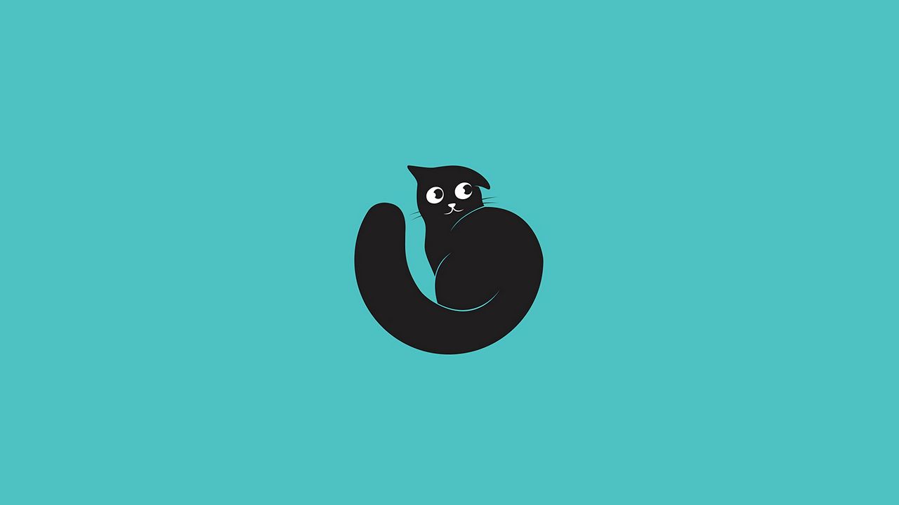 Wallpaper cat, art, vector, minimalism hd, picture, image