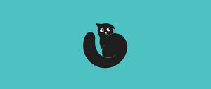 Preview wallpaper cat, art, vector, minimalism