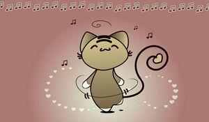 Preview wallpaper cat, dance, music