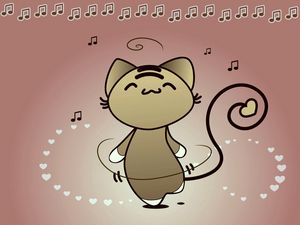 Preview wallpaper cat, dance, music