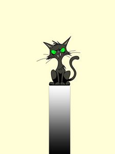 Preview wallpaper cat, drawing, tube