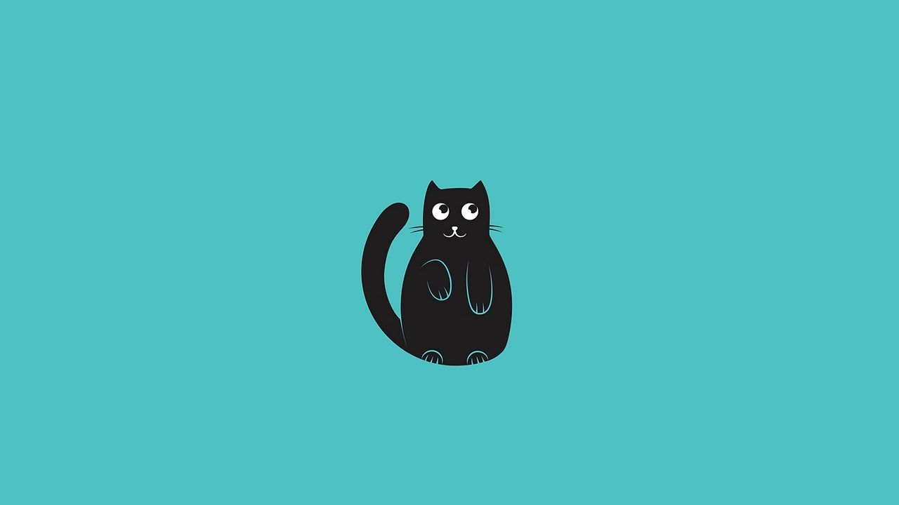 Wallpaper cat, funny, art, vector, minimalism