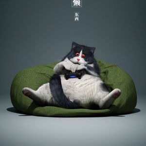 Preview wallpaper cat, gamepad, funny, cool, gamer