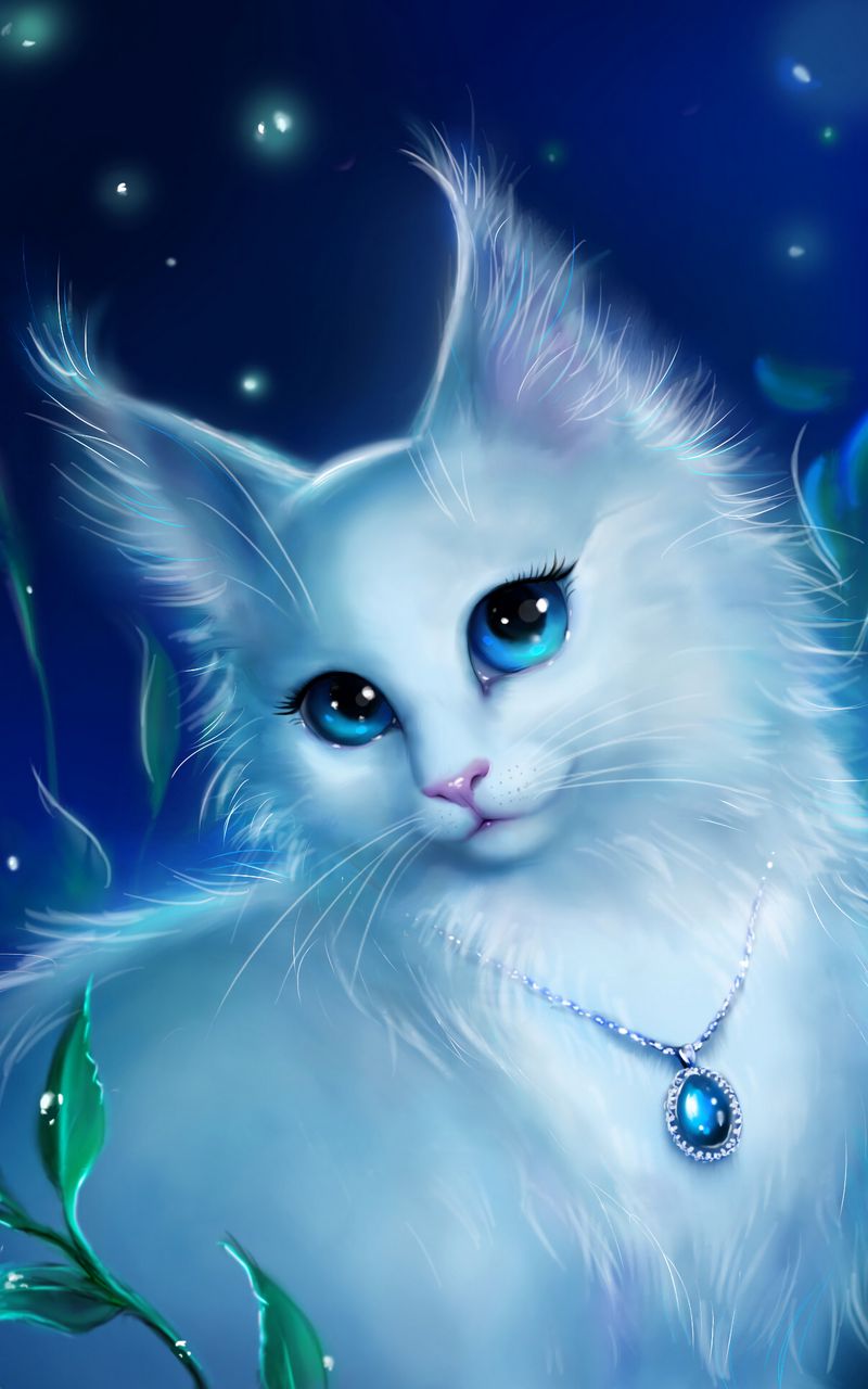 Cat with galaxy illustration Wallpaper 4k Ultra HD ID11466