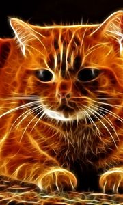 Preview wallpaper cat, hair, face, thick, abstraction