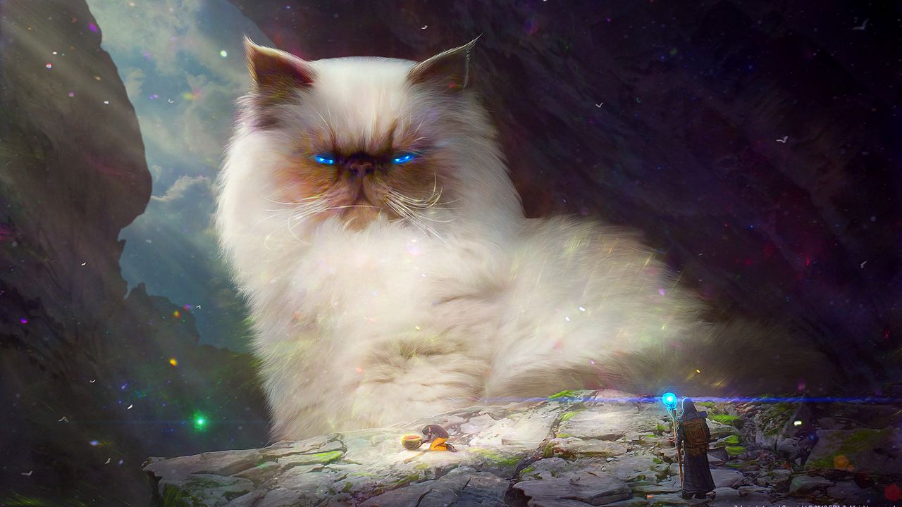 Wallpaper cat, king, view, fantasy, art, majestic