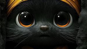 Preview wallpaper cat, kitten, cute, art