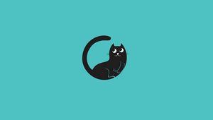 Preview wallpaper cat, minimalism, vector, art