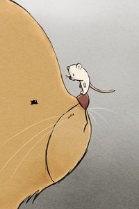 Preview wallpaper cat, mouse, art, friends