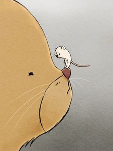 Preview wallpaper cat, mouse, art, friends