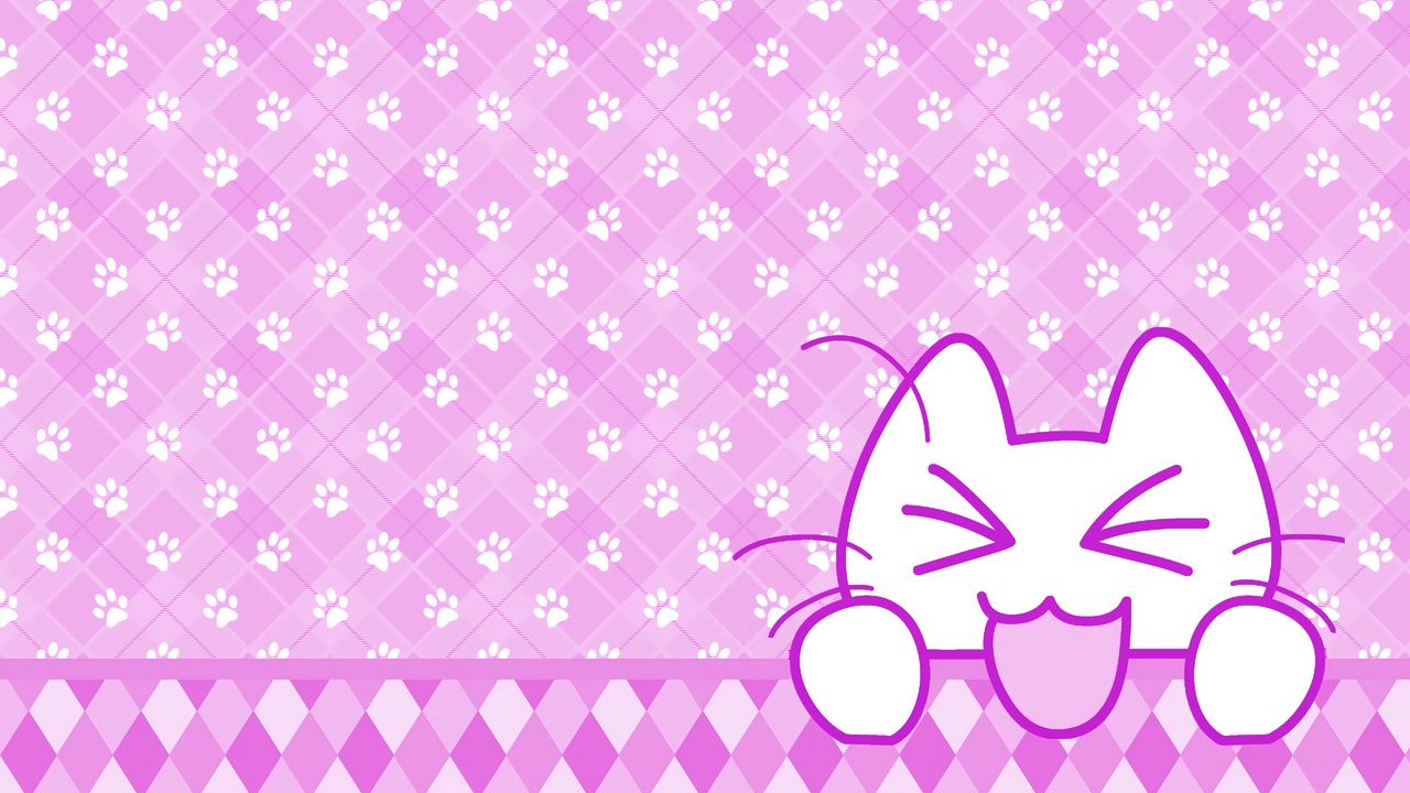 Wallpaper cat, protruding tongue, funny, art, vector