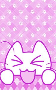 Preview wallpaper cat, protruding tongue, funny, art, vector