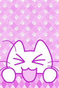 Preview wallpaper cat, protruding tongue, funny, art, vector