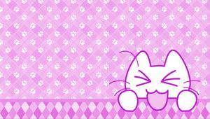 Preview wallpaper cat, protruding tongue, funny, art, vector