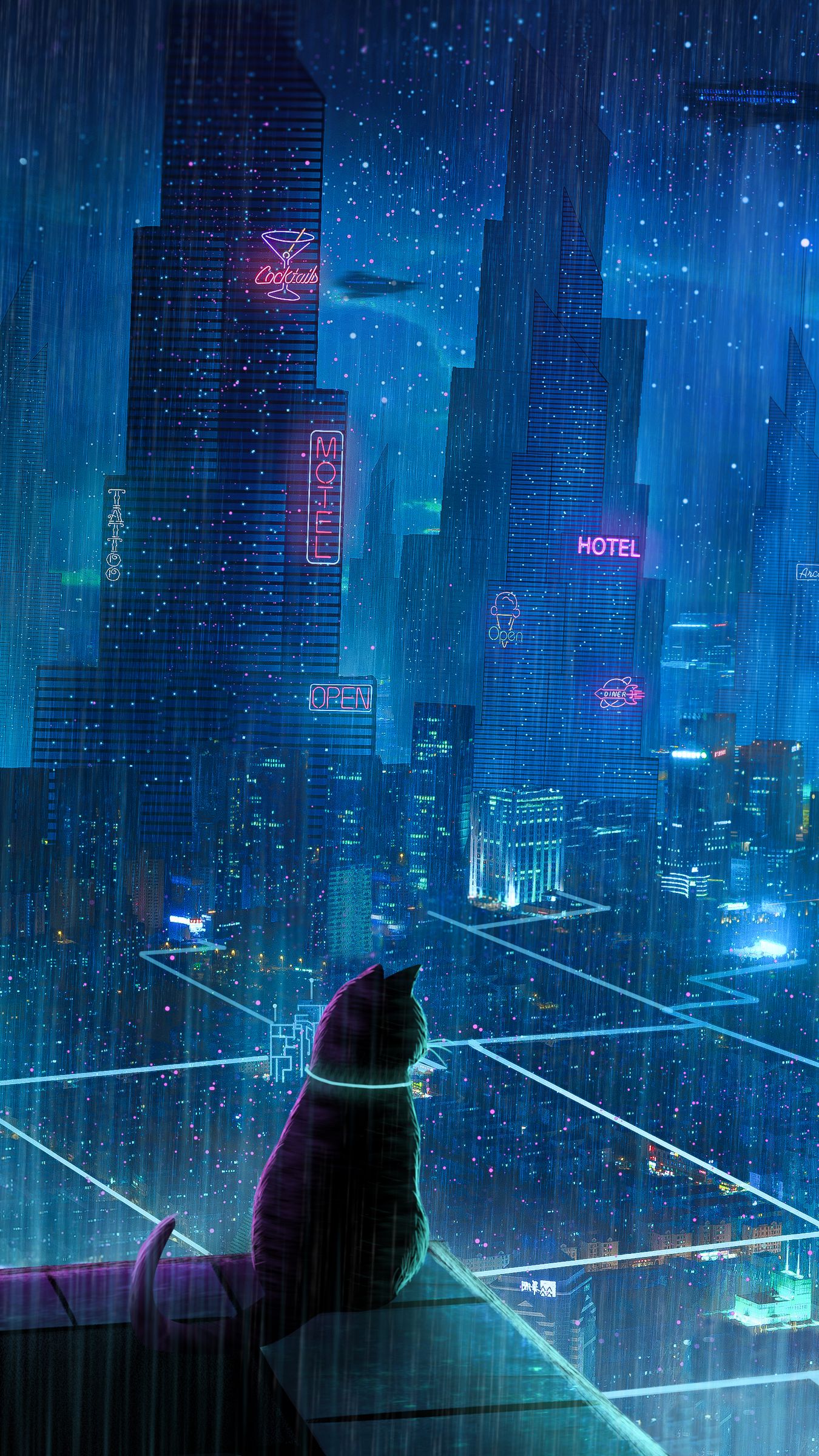 Neon City Cyberpunk Illustration Powerpoint Background For Free Download -  Slidesdocs