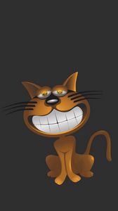 Preview wallpaper cat, smile, funny, caricature