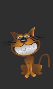 Preview wallpaper cat, smile, funny, caricature