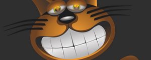 Preview wallpaper cat, smile, funny, caricature