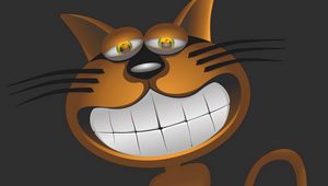 Preview wallpaper cat, smile, funny, caricature