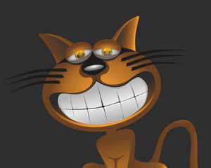 Preview wallpaper cat, smile, funny, caricature