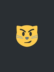 Preview wallpaper cat, smirk, art, vector
