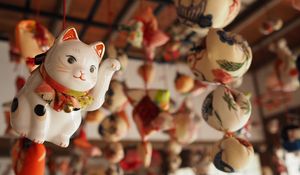 Preview wallpaper cat, talisman, oriental