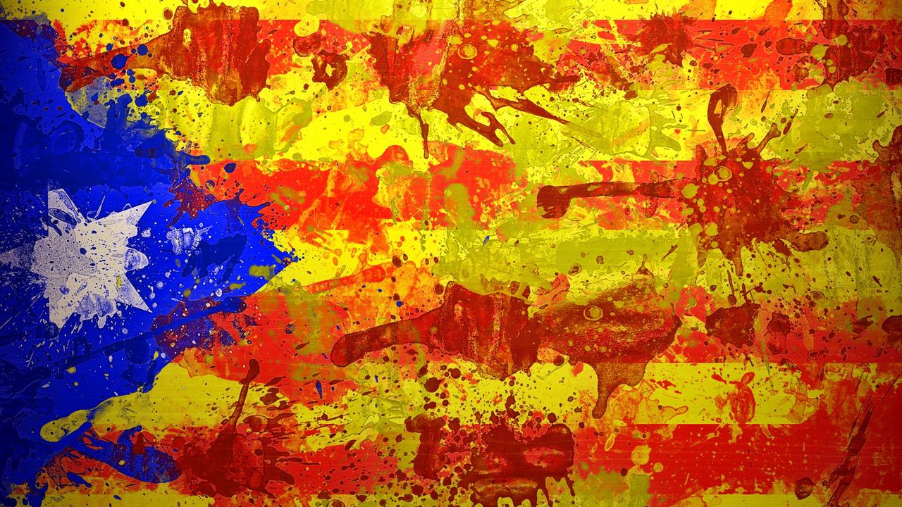 Wallpaper catalonia, spain, barcelona, flag, symbol, color
