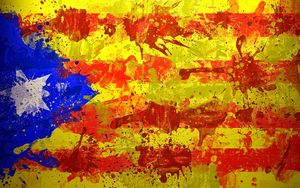 Preview wallpaper catalonia, spain, barcelona, flag, symbol, color