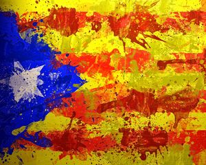 Preview wallpaper catalonia, spain, barcelona, flag, symbol, color