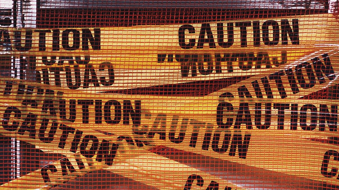 Wallpaper caution, boundary tape, tape, yellow, text