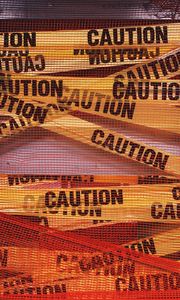 Preview wallpaper caution, boundary tape, tape, yellow, text