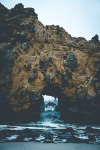 Preview wallpaper cave, arch, rocks, sea, stones