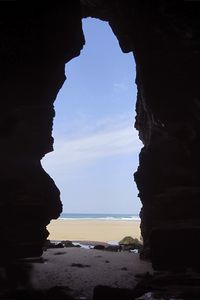 Preview wallpaper cave, beach, sea, view, nature