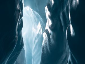 Preview wallpaper cave, canyon, ice, walls, nature