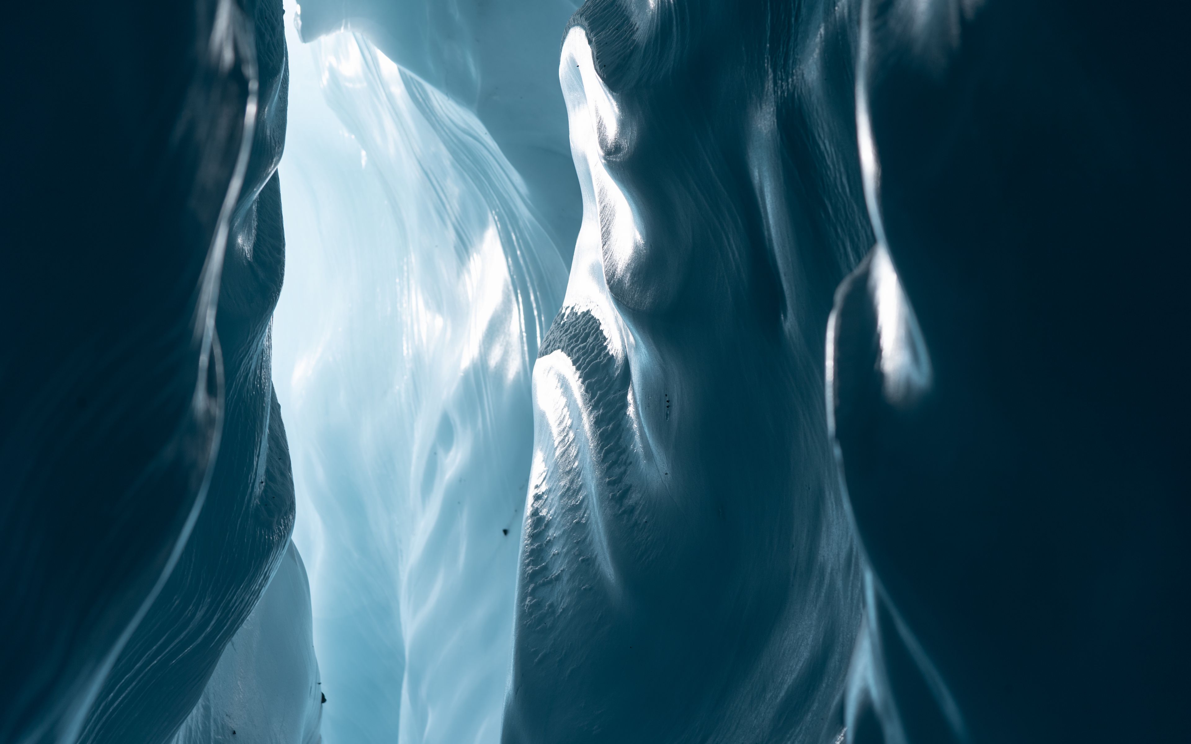 3840x2400 Wallpaper cave, canyon, ice, walls, nature